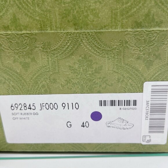 GUCCI 692845 Interlocking GG Platform Rubber Slide Sandals Off White Women EU 40 - Picture 11 of 11